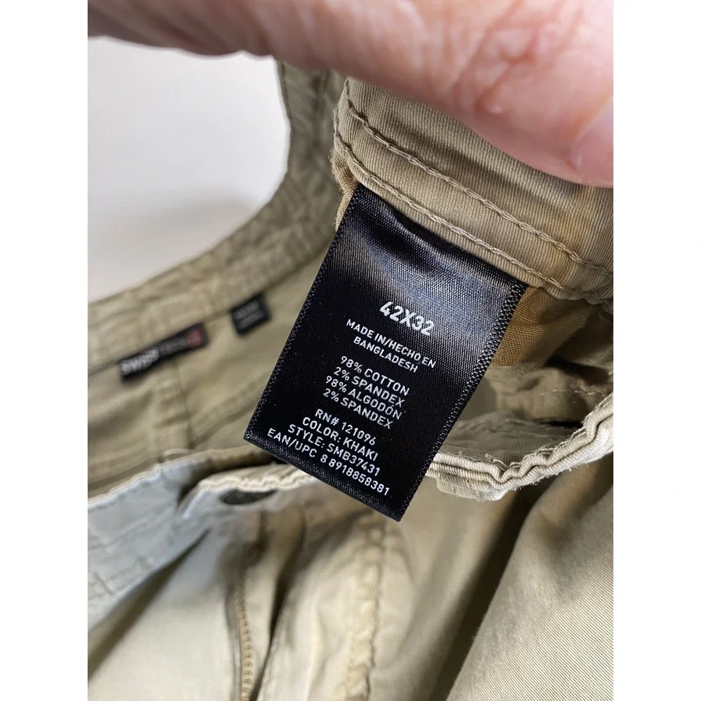Swiss Tech Men's Sz 40X30 Sand Khaki Travel Hiking Outdoor Fishing Casual Pants